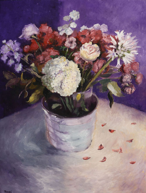 Rabia’s Flowers, 2010, Still Life - Oil on canvas